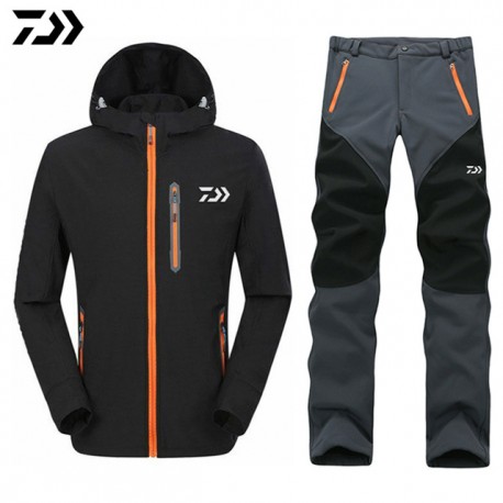 DAIWA Outdoor Sportswear Zipper Waterproof Quick-Drying Fishing Jacket and  Pants Windbreaker